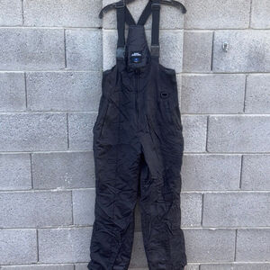 Vintage Sport Essentials Black Snow Bib ski Bib Winter wear Overalls Size Small